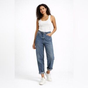 Vintage Woolrich Blue Denim Jeans Classic Straight Leg Cuffed Casual